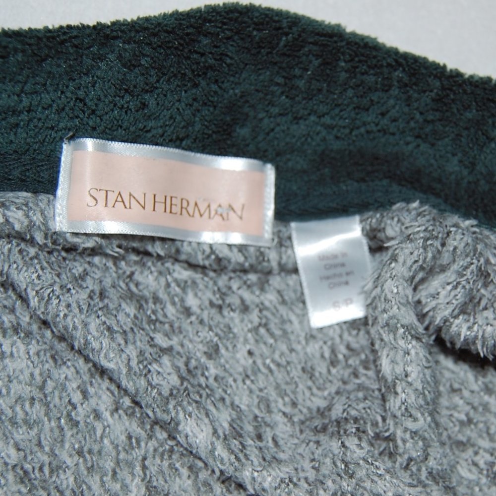 Stan Herman, Size SP, Terry Cloth, Zip Fleece Jacket, Teal Green